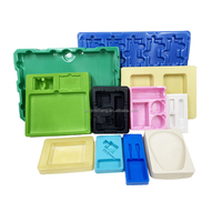 Bandeja de blíster de PET PS reciclable de color personalizable Embalaje de blíster de pulpa de papel de blíster de terciopelo para juguetes y bandeja de inserción de cosméticos