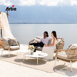 Artie Outdoor Terrace Furniture Estilo moderno Rattan 2 Seater Sofá Set <span class=keywords><strong>Ratan</strong></span> Outdoor Furniture Garden Sofa - Product Image 2