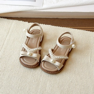 รองเท้าแตะสไตล์เกาหลีสำหรับฤดูร้อน ประดับโบว์มุก พื้นนุ่ม กันลื่น เหมาะสำหรับเด็กผู้หญิง ใส่ได้ทุกวัน - Product Image 3