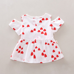 Fabricante de Ropa, Conjunto de Verano para Niños, Estilo Nuevo, Hombros Descubiertos, Manga Corta, Estampado, Algodón - Product Image 5