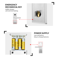 OYO Matériau de qualité supérieure Système de gestion d'hôtel électronique en acier inoxydable Clé RFID intelligente Carte de verrouillage de porte d'hôtel