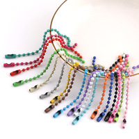 En gros 1000pcs 120mm Mini Perle Connecteur Fermoir Coloré Boule En Métal Chaîne Sécurisé Réglable Portable Petit Remplacement pour
