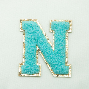 A-Z ferro su lettere ciniglia lettera borse da te abbigliamento Glitter asciugamano alfabeto lettere ferro su ciniglia <span class=keywords><strong>Patch</strong></span> per uomo donna - Product Image 2