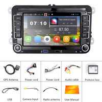 Reproductor Multimedia para Auto Android con Pantalla Táctil GPS de 7 Pulgadas, Radio, Estéreo Doble Din, Reproductor de Video para Auto Android