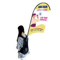 Drapeau de sac à dos personnalisé avec kit de mât, bannières publicitaires commerciales d'extérieur pour activités d'exposition