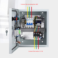 Boîtier de commande de moteur triphasé HUASHU KW 380V personnalisé, coffret de distribution électrique domestique en acier fini, étanche IP55