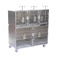 Cage d'injection pour animaux (lapins, chats) avec plateau de récupération des excréments, équipement vétérinaire pour cliniques et hôpitaux Eurpet