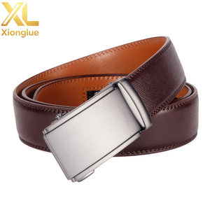 Ceinture en cuir de vachette réglable sans trou avec boucle plate en métal massif, sangle de taille formelle simple - Product Image 5