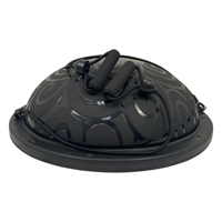 Ballon de yoga gonflable double face, entraîneur d'équilibre avec bandes de résistance, surface antidérapante pour l'entraînement du tronc, Pilates