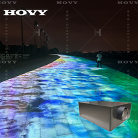 Projecteur holographique de sol immersif en 3D pour l'extérieur, écran LCD, haut-parleur intégré, design portable pour projection interactive
