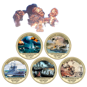 Moneda Conmemorativa de Metal con Diseño de Logotipo Personalizado al por Mayor, Batalla de Iwo <span class=keywords><strong>Jima</strong></span>, Okinawa, Pearl Harbor, Moneda de Desafío Personalizada, Regalos para Hombres - Product Image 1