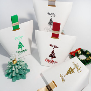 Wholesale Low MOQ 6x6x10cm Small Gift Bag Christmas Present Packaging Bag <b>Paper</b> Shopping Bags for Small Business - Product Image 1