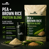 Proteína de Arroz Integral en Polvo, Baja en Alérgenos, Sin Gluten, Bolsa de 25 kg, Bolsa Minorista de 1 kg y Paquete de Prueba de 500 g, para Asia del Sur y América del Norte