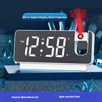 Achat en ligne de gros Horloge électronique LED multifonction grand écran avec luminosité réglable Projection alarme muet