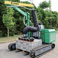 Transporteur à vide automoteur sur chenilles de 1 tonne, alimentation directe usine, moteur diesel 9,6 kW, élévateur à vide pour briques