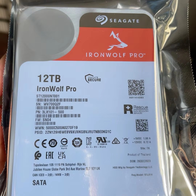 Original Sea-gate ST12000NT001 12TB 7200rpm 256MB Cache SATA 6.0Gb/s 3.5inch Internal Hard Drive ST12000NT001