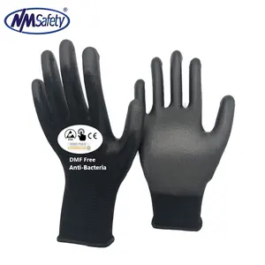 NMSAFETY 13G Guantes PU Polyester Guantes De Trabajo Guante Tactil Gardening