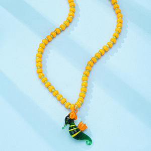 สร้อยคอเชื่อมต่อกันด้วยลูกปัดแก้วลายชายหาดฤดูร้อนปี 2026 ดีไซน์รูปปลาดาว ผีเสื้อ และเครื่องประดับรูปกากบาท สำหรับการค้าอีคอมเมิร์ซข้ามพรมแดน - Product Image 5