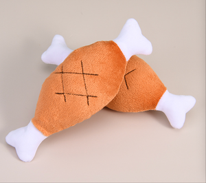 Kinghon New Arrivals Pet Squeak Toys <b>Plush</b> Drumstick Carrot Cute Pet Toys for Dogs and <b>Cats</b> - Product Image 6