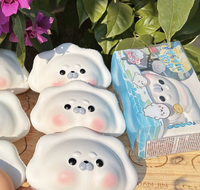 Hachimi Jouet Squishy à aspiration, à remontée lente, souple et flottant, en forme de dumpling, anti-stress, jouet sensoriel à presser, Seal