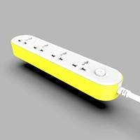 Multiprise industrielle personnalisée en usine, 2 couleurs, 4 voies, 3 ports USB, 2 m, résistante au feu, durable, garantie 2 ans, pour la maison et le bureau
