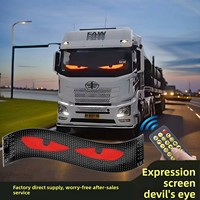 Écran LED flexible pour voiture et camion, panneau matriciel USB, motif yeux de démon dynamique, yeux de démon, animation de texte, affichage publicitaire