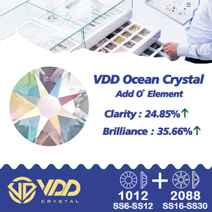 VDD 036 SS6-SS30 di velluto <span class=keywords><strong>viola</strong></span> 2088 di cristallo di alta qualità 8 grandi 8 piccoli retro piatto in <span class=keywords><strong>pietra</strong></span> per la decorazione di Nail Art - Product Image 3