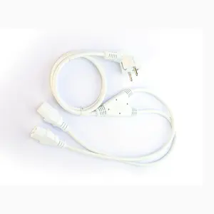 VDE Approved 2 Pin 2XC13 Female White Y Type 1 to 2 Splitter Power Cord 250V/16A Power Extension Cord for house appliance