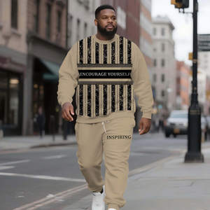 Set <span class=keywords><strong>di</strong></span> Maglioni da <span class=keywords><strong>Uomo</strong></span> Taglie Forti con Collo Rotondo, <span class=keywords><strong>Abbigliamento</strong></span> Invernale Casual Elegante in Maglia con Motivi a Righe alla Moda, Logo Personalizzato del Produttore - Product Image 1