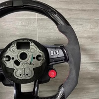 Volant Personnalisé en Demi-Cuir et Fibre de Carbone, Accessoires Automobile pour VW Volkswagen Golf R 5 6 7 MK5 MK6 MK7 GTI Passat CC