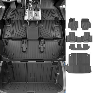 Alfombrilla Trasera de Maletero con Respaldo de Piso Gruesa y Fácil de Limpiar para Toyota Highlander 2020-2025 de 7 Asientos Modelo EE. UU. Duradera de <span class=keywords><strong>TPE</strong></span> - Product Image 1