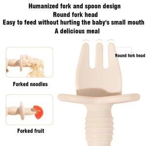 Productos <span class=keywords><strong>para</strong></span> <span class=keywords><strong>Bebés</strong></span> al por Mayor, Grado Alimenticio, Libres <span class=keywords><strong>de</strong></span> BPA, Cuchara y Tenedor <span class=keywords><strong>de</strong></span> <span class=keywords><strong>Silicona</strong></span> <span class=keywords><strong>para</strong></span> <span class=keywords><strong>Bebés</strong></span> - Product Image 5