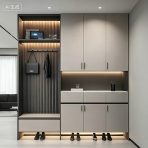 Mueble Zapatero Independiente de Melamina de Estilo Moderno y Minimalista para Sala de Estar, <span class=keywords><strong>Entrada</strong></span>, Gimnasio, Hospital, Escuela, Personalizable - Product Image 6