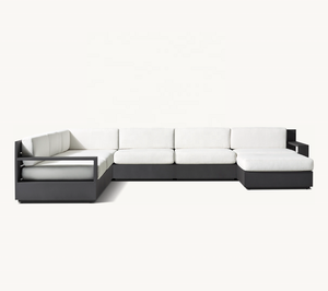 Sofá Modular de Aluminio para Exteriores, Diseño Moderno y Lujoso, Resistente a la Intemperie, Ideal para Patio, Jardín u Hotel, Hecho a Mano - Product Image 1