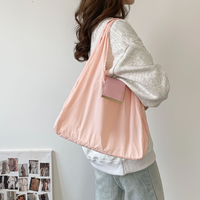 Sac fourre-tout réutilisable mini porte-clés grande capacité léger pliable pour le shopping, avec anneau porte-clés, extensible