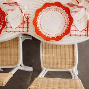 Chaise pour enfants en rotin faite à la main, écologique et moderne, en osier naturel, meubles d'extérieur sécuritaires pour la décoration de fête d'anniversaire - Product Image 3