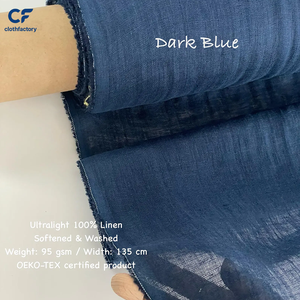 Tessuto in Lino Puro al 100% Certificato OEKO-TEX 100, Morbido e Traspirante, Materiale in Lino Naturale per Abiti, Camicie e Abbigliamento, Tinto in Tinta Unita - Product Image 3