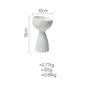 Vente en gros de bocaux à bougies cylindriques en céramique de luxe Conteneurs de récipients vides uniques Bougeoirs parfumés en <span class=keywords><strong>cire</strong></span> de soja Béton béton - Product Image 6
