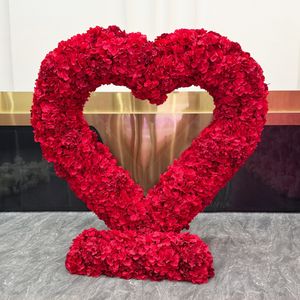 Arco de Flores en Forma de Corazón con Soporte, Fondo de Rosas Artificiales para Decoración de Escenarios de Boda, Arco de 2m en Forma de Corazón - Product Image 4