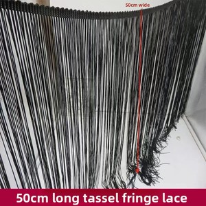 <span class=keywords><strong>Frange</strong></span> en dentelle à pampilles de 50-100 cm de long pour rideaux et décoration DIY, modèle D-00050 - Product Image 3