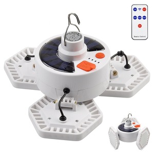 Portable Solar Rechargeable LED Camping <b>Light</b> With Remote Control For Outdoor Night Market Use - Product Image 5