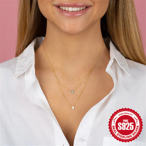 SPJ Plata 925 Original al por Mayor, <span class=keywords><strong>Collar</strong></span> <span class=keywords><strong>de</strong></span> Mano <span class=keywords><strong>de</strong></span> Fátima y Ojo Turco, Joyería <span class=keywords><strong>de</strong></span> Plata <span class=keywords><strong>de</strong></span> Ley S925 con Protección en Capas - Product Image 2