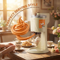 Machine à milkshake automatique silencieuse à un bouton pour la maison, mini sorbetière, sorbetière maison