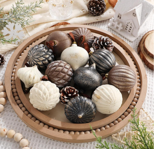 Plastic Christmas Tree Neutral Home Decoration Ring Hanger, Brown Retro <b>Large</b>-sized Christmas Decoration, Shatter-proof Tree - Product Image 5