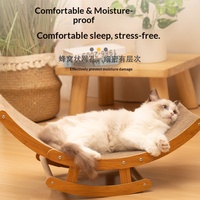 Chaise à bascule multifonctionnelle pour chat, griffoir ondulé, lit pour chat quatre saisons, maison pour chats d'intérieur, usage quotidien – Offre Spéciale