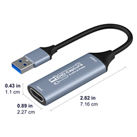 Carte de capture vidéo USB2.0 1080P en alliage d'aluminium pour ordinateur portable, caméra de jeu, PC, enregistrement en direct