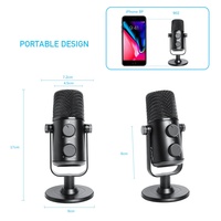 Microphone de studio pour podcast et jeux MAONO, cardioïde, avec casque connecté