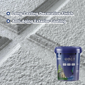 Peinture décorative extérieure en pierre et peinture de texture en pierre pour façade de bâtiment, granit pour murs, revêtement en aérosol de granit - Product Image 1