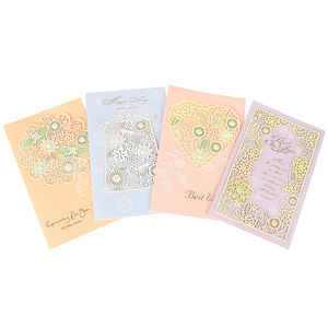 2025 último diseño estampado dorado fuentes de arte patrón 3D decoración Universal juego de tarjetas de mensaje diario con los mejores deseos - Product Image 1