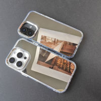 Coque de téléphone antichoc effet miroir, vente en gros, fabricant de coques, impression personnalisée UV, coque transparente pour iPhone 17 16 15 14 13 Pro Max